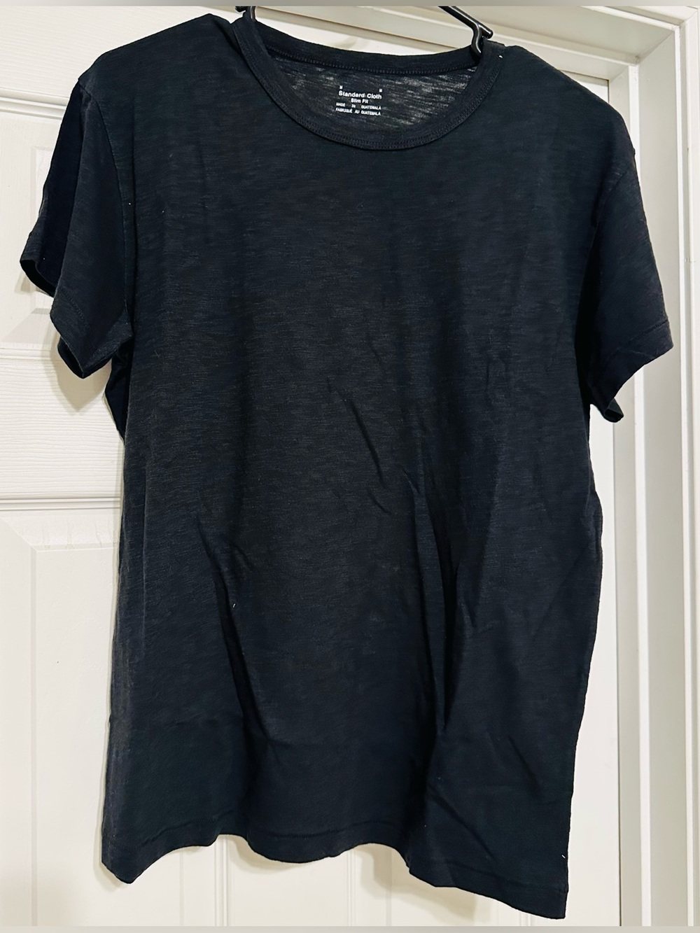 Women's Black Short Sleeve Crewneck Tee by Standard Cloth